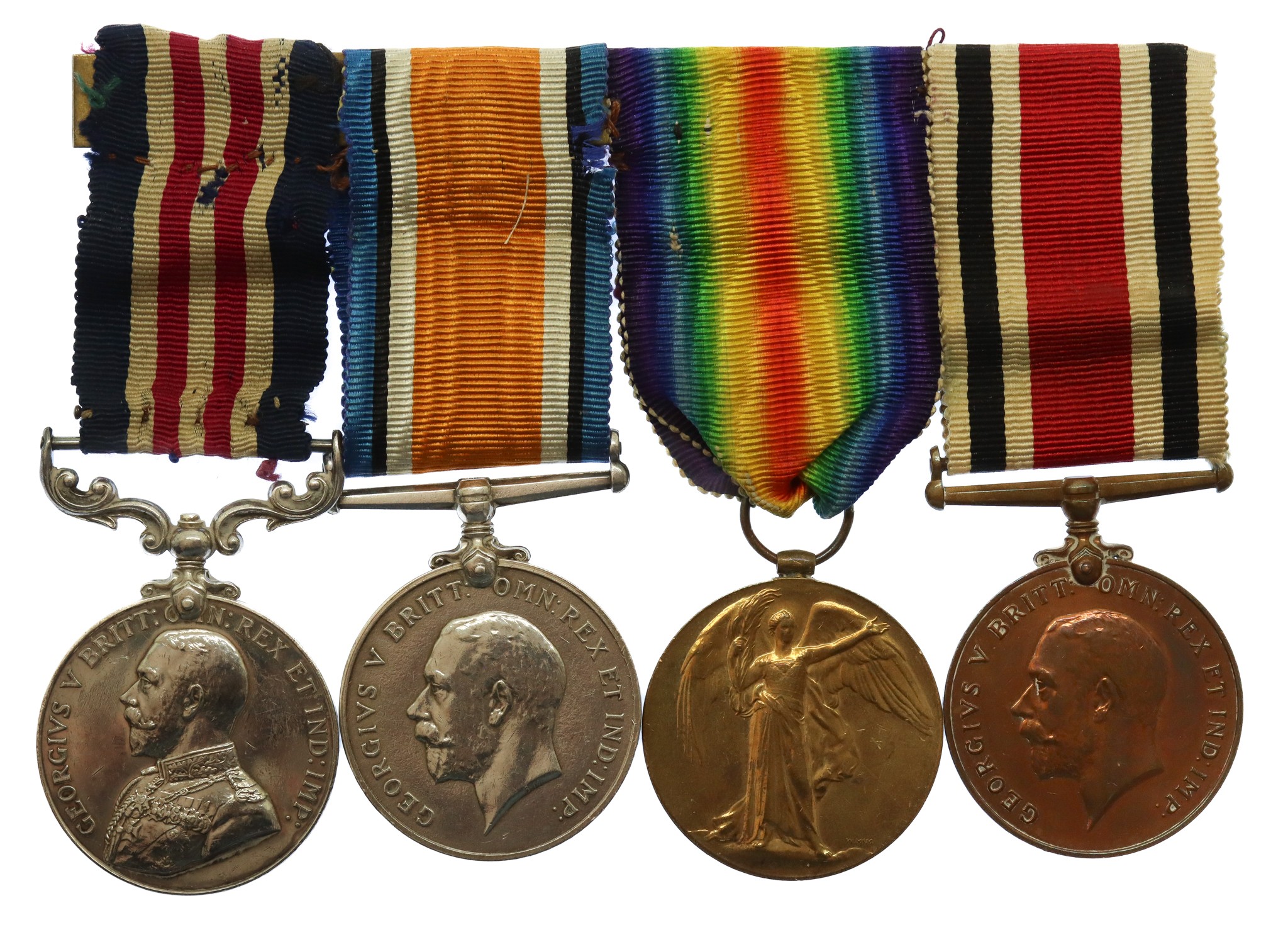 WW1 Military Medal, British War Medal, Victory Medal and Special Constabulary Long Service Medal Group of Four - Cpl. F.W. Adams, Royal Army Service Corps