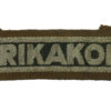 Germany Afrika Korps (AFRIKAKORPS) Cuff Title