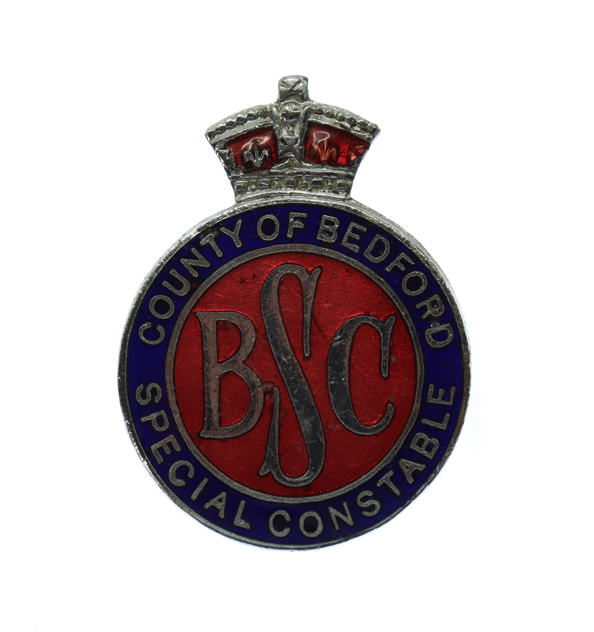County of Bedford Special Constable Enamelled Lapel Badge