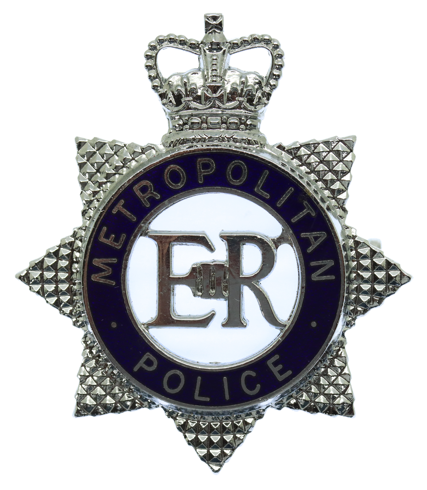 Metropolitan Police Senior Officer's Enamelled Cap Badge - Queen's Crown