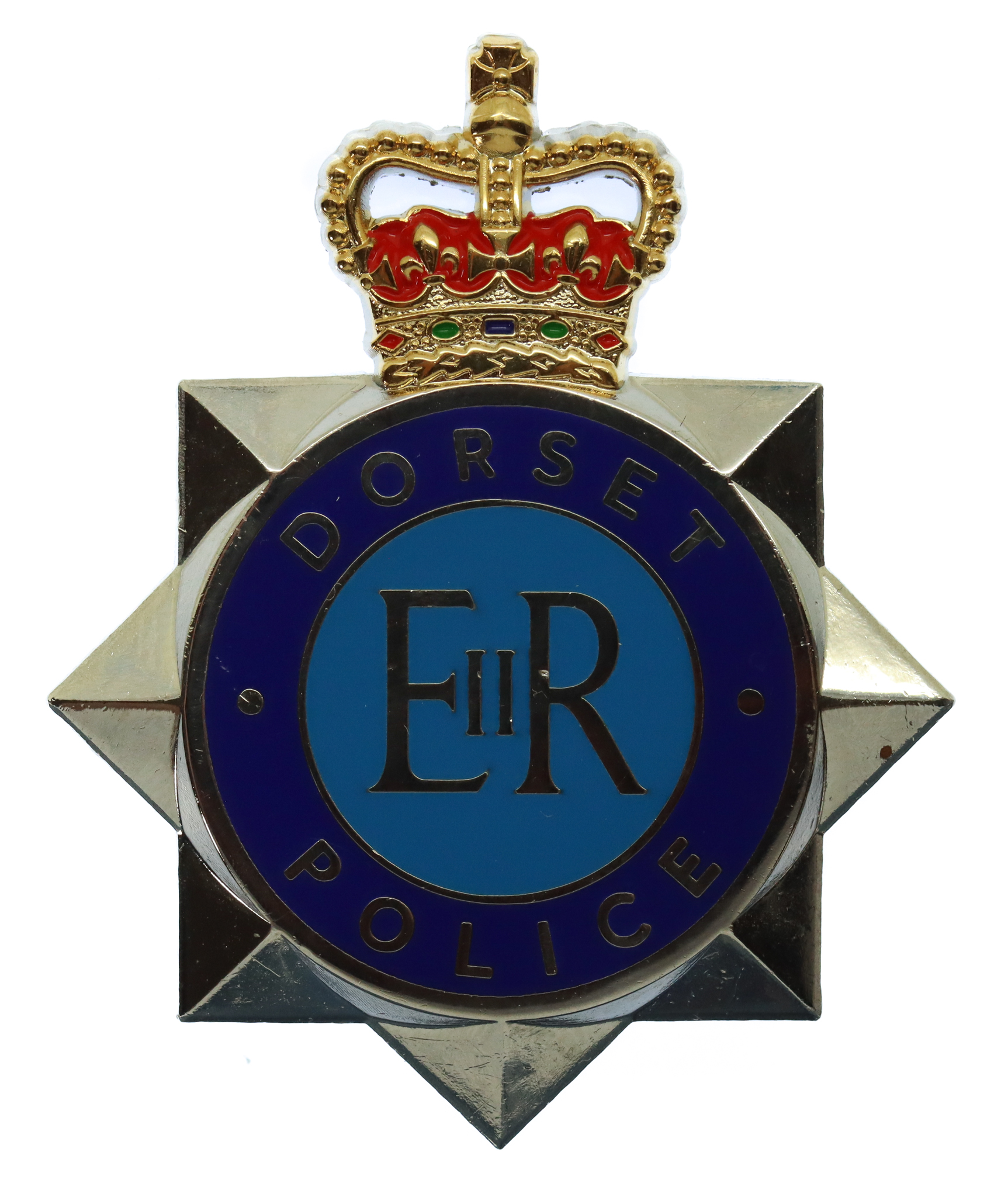 Dorset Police Enamelled Cap Badge - Queen's Crown