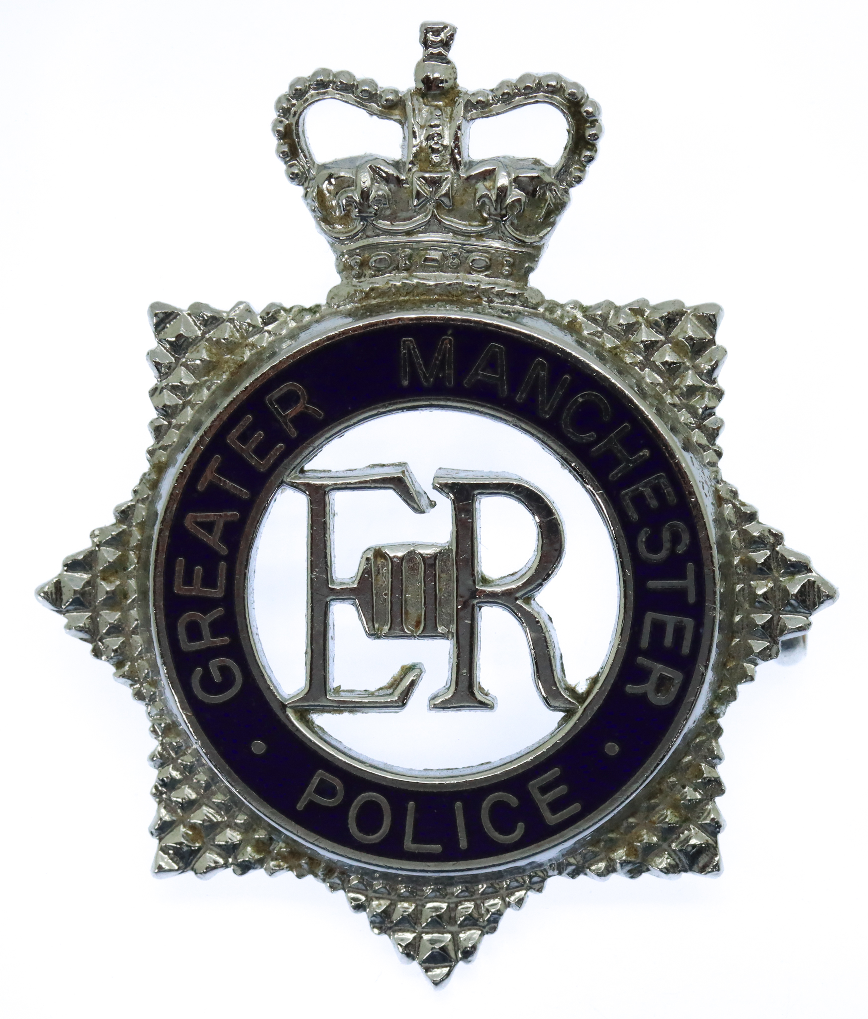 Greater Manchester Police Senior Officer's Enamelled Cap Badge - Queen's Crown