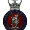 Warwickshire Constabulary Enamelled Cap Badge - Queen's Crown
