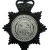 Durham Constabulary Black and Chrome Helmet Plate - Queen's Crown