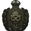 Staffordshire Constabulary Black Wreath Helmet Plate - King's Crown