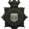 Herefordshire Constabulary Black Helmet Plate - King's Crown