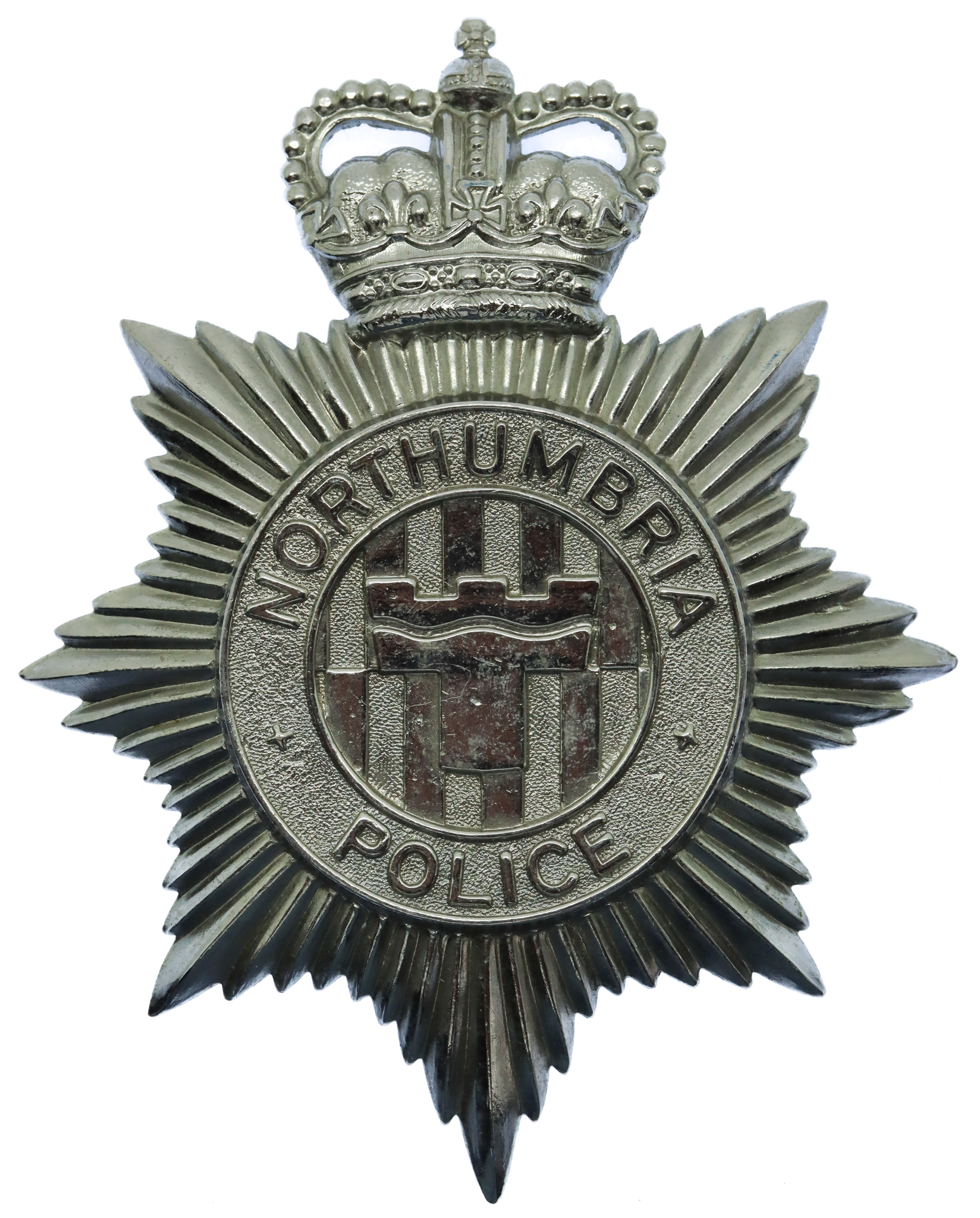 Northumbria Police Helmet Plate - Queen's Crown