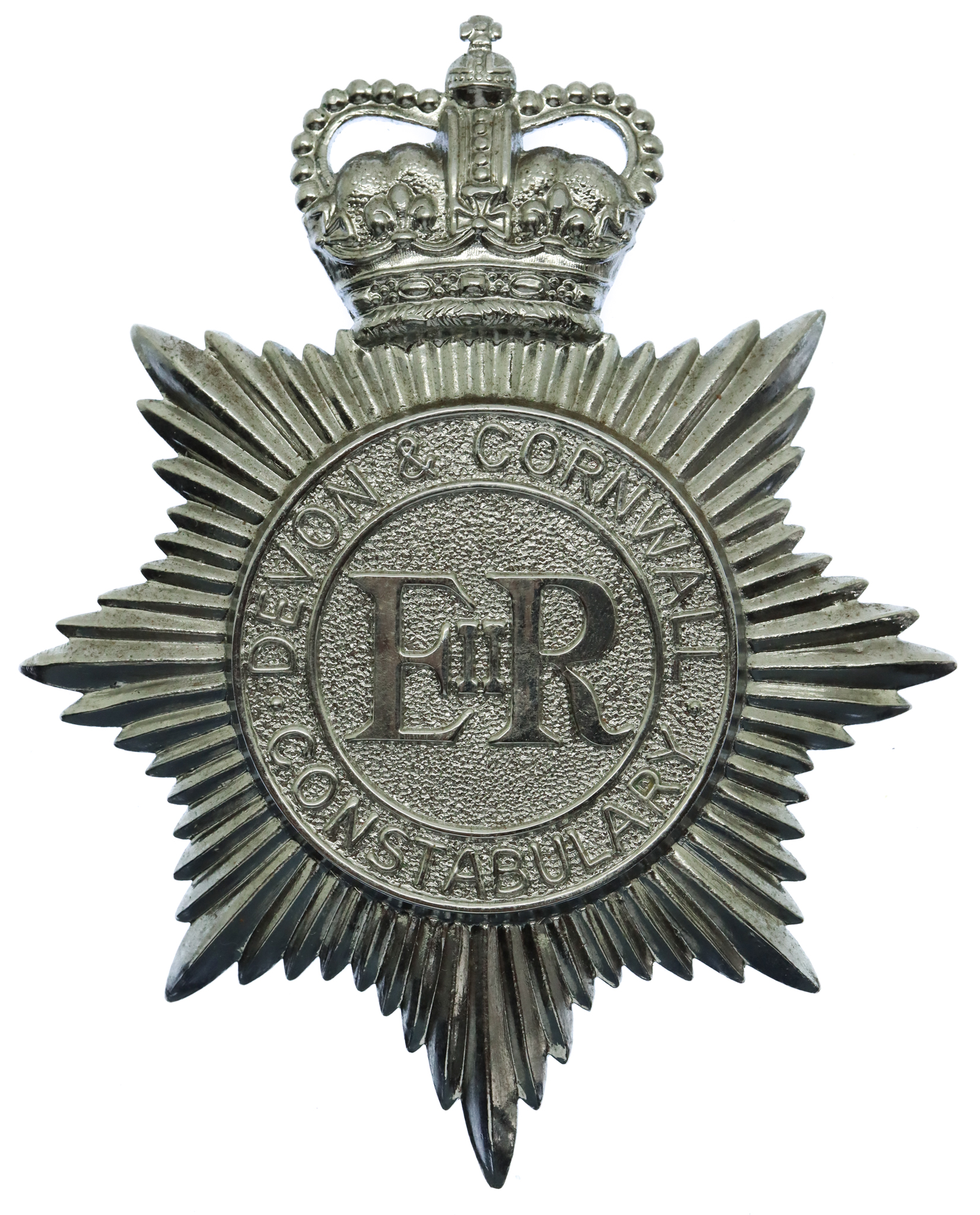 Devon & Cornwall Constabulary Helmet Plate - Queen's Crown