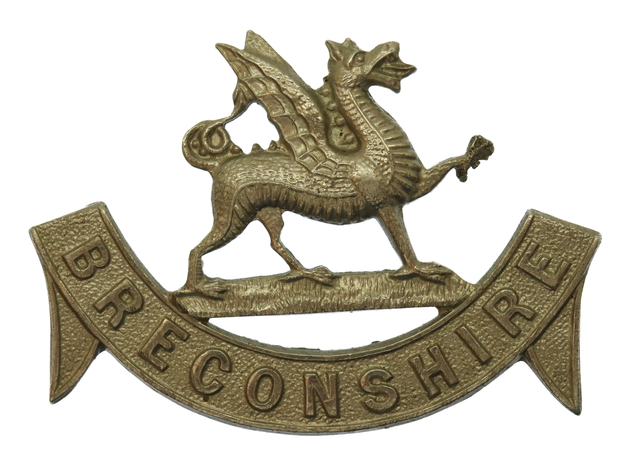 Breconshire (Brecknockshire) Constabulary White Metal Collar Badge