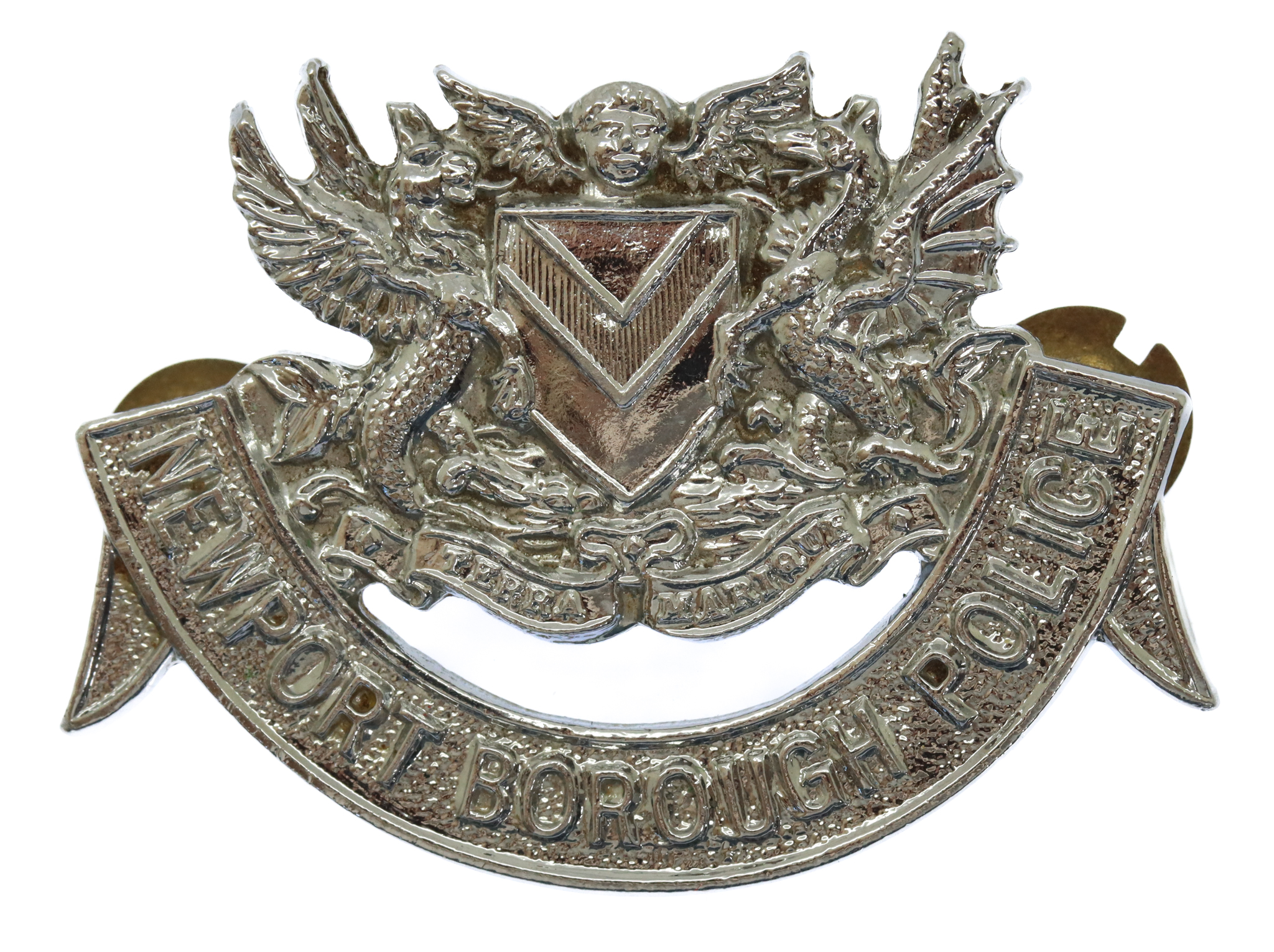 Newport Borough Police Collar Badge
