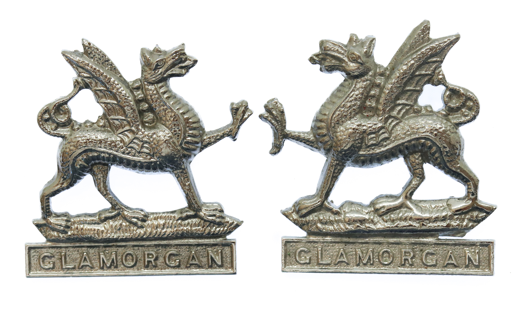 Pair of Glamorgan Constabulary Collar Badges