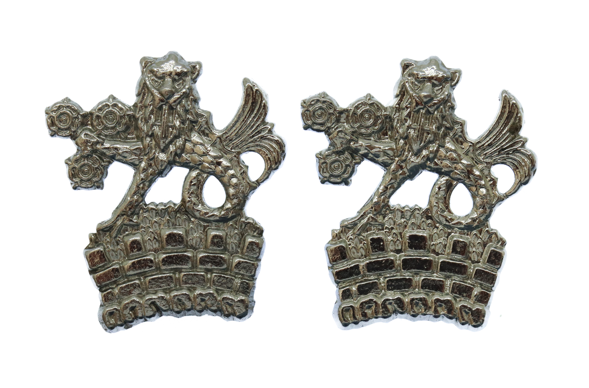 Pair of York and North East Yorkshire Police Collar Badges