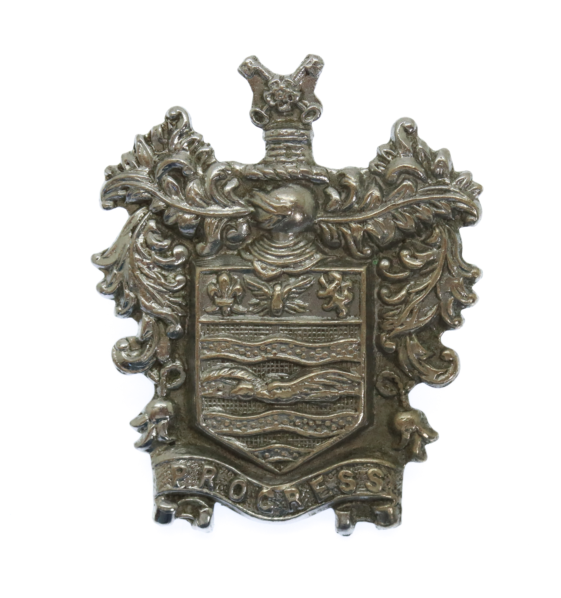 Blackpool Police Coat of Arms Chrome Collar Badge