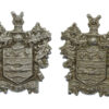 Pair of Blackpool Police Coat of Arms Chrome Collar Badges