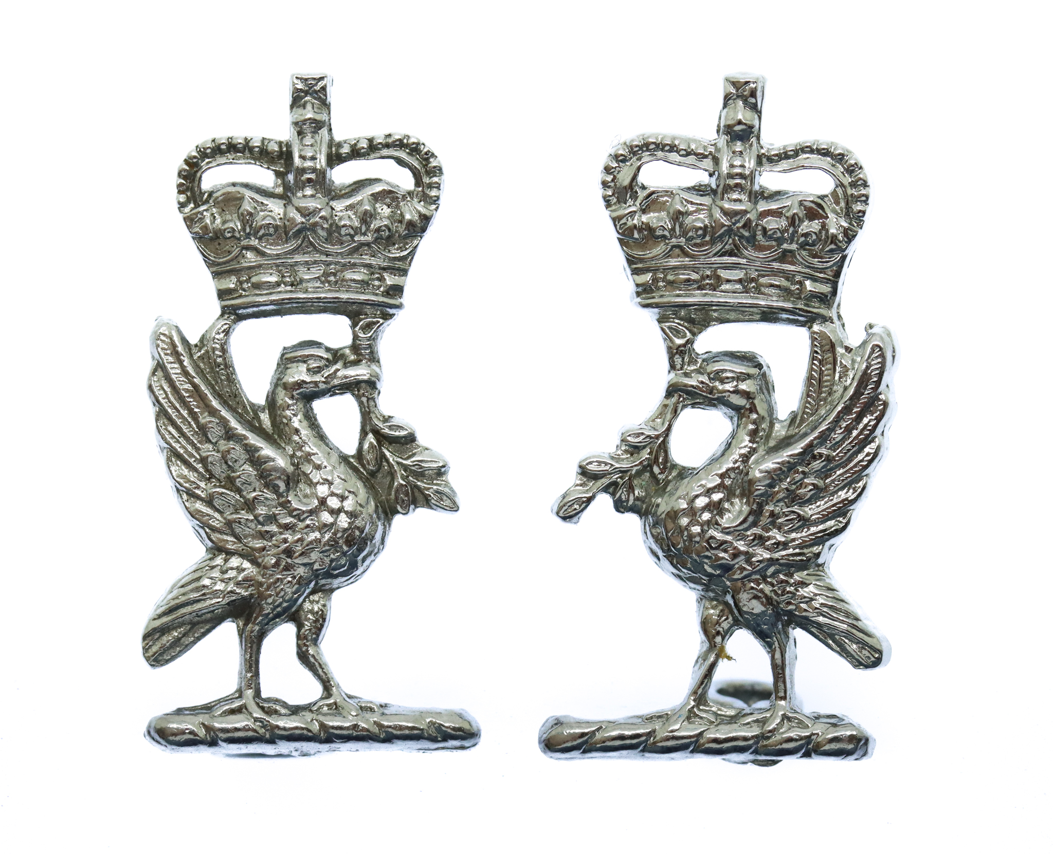 Pair of Liverpool City Police Collar Badges - Queen's Crown 
