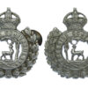 Pair of Berkshire Constabulary Chrome Collar Badges - King's Crown