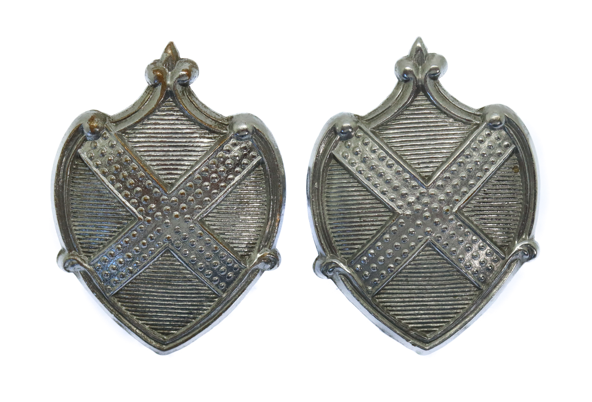 Pair of St. Albans City Police Collar Badges