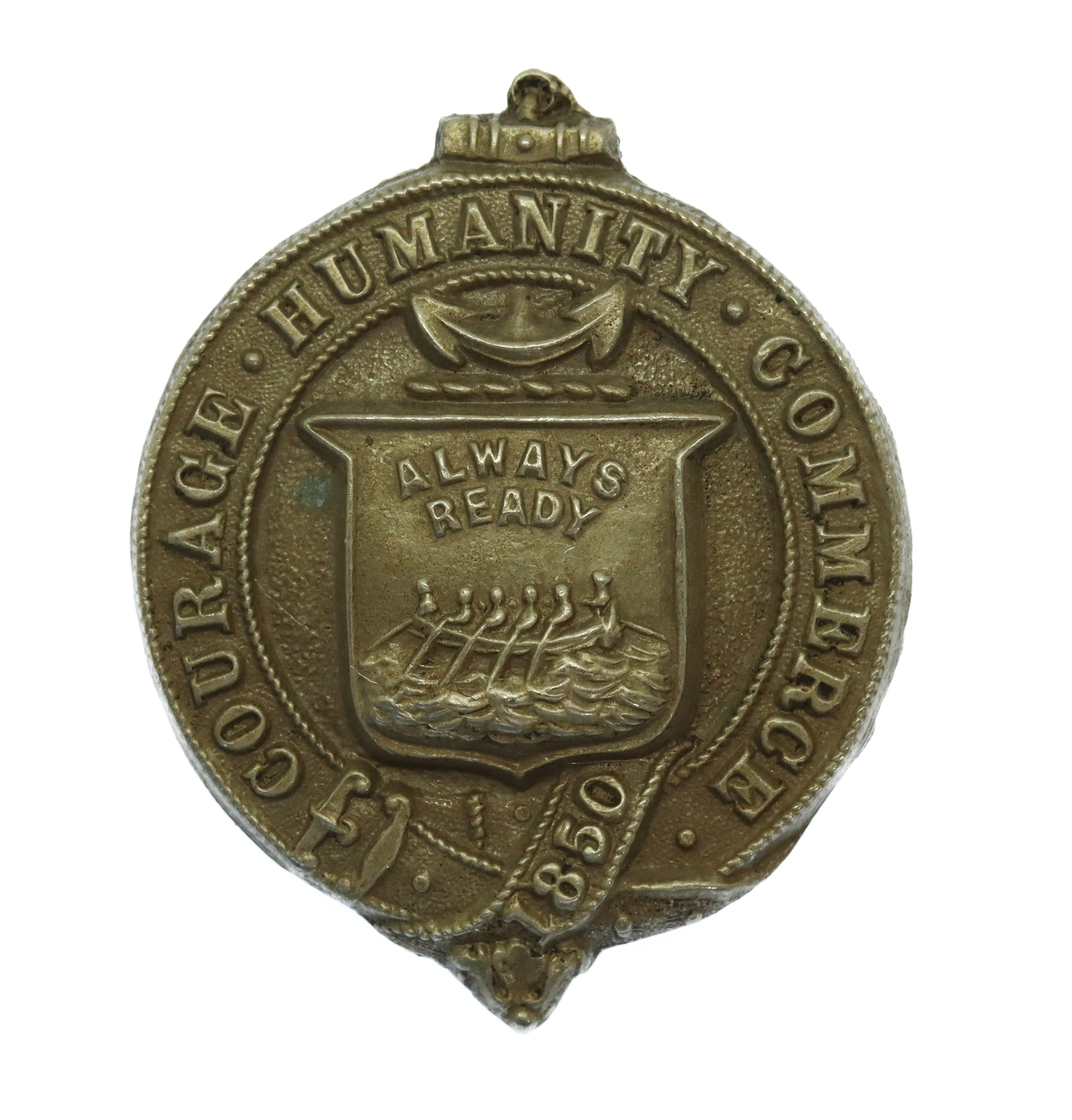 South Shields Police White Metal Collar Badge