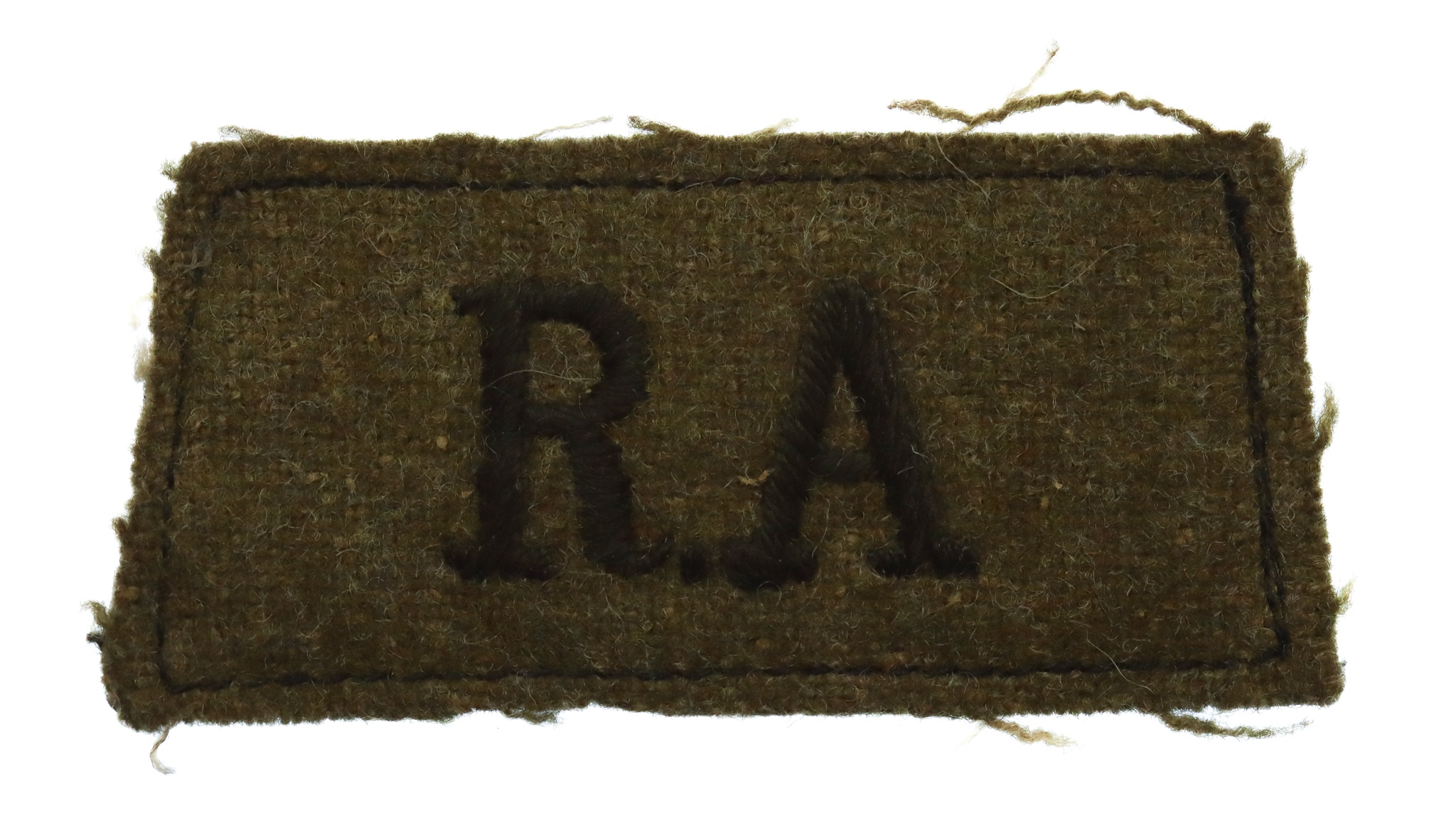 Royal Artillery (R.A.) WW2 Cloth Slip On Shoulder Title