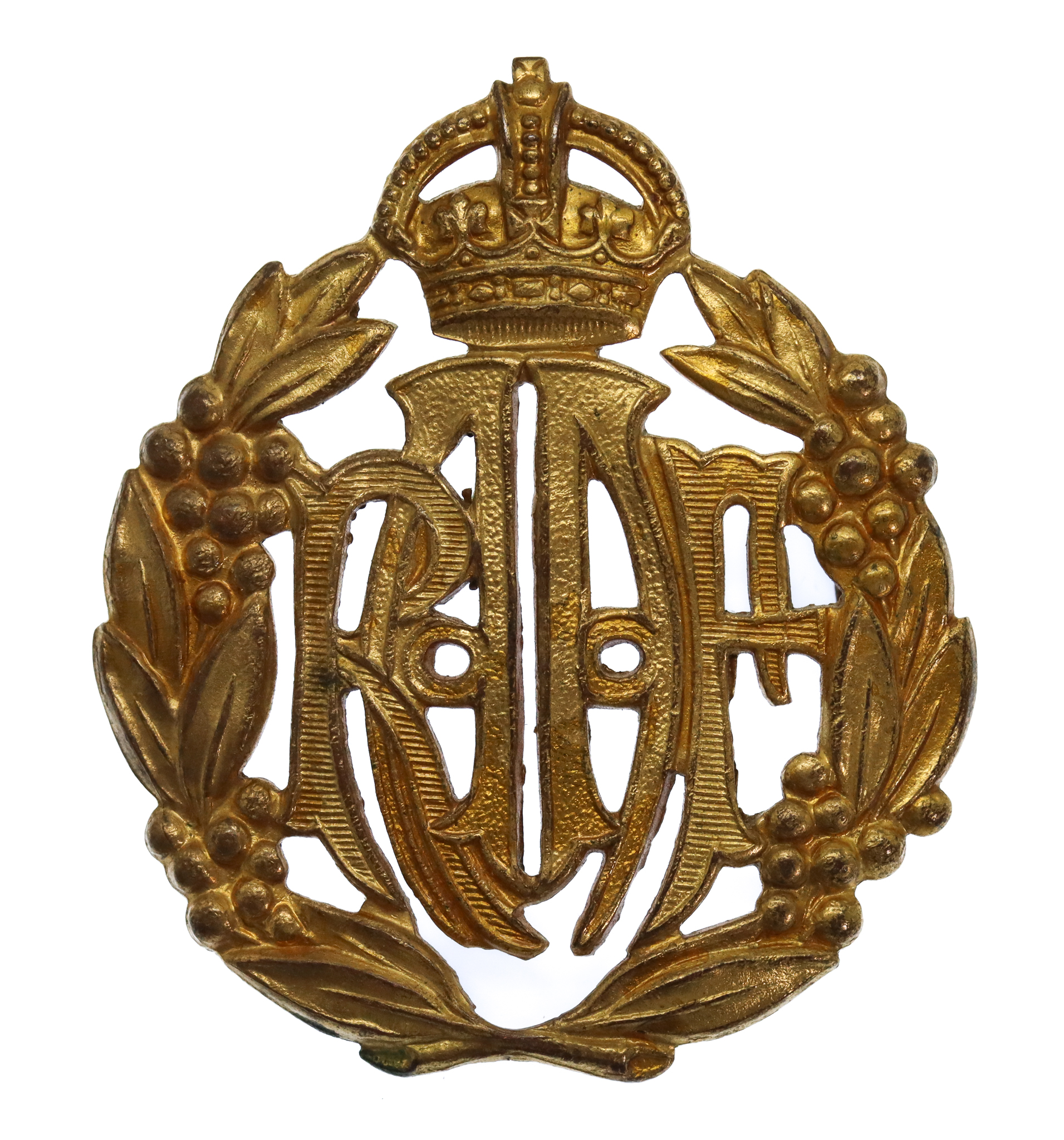 Royal Australian Air Force (R.A.A.F.) Cap Badge - King's Crown