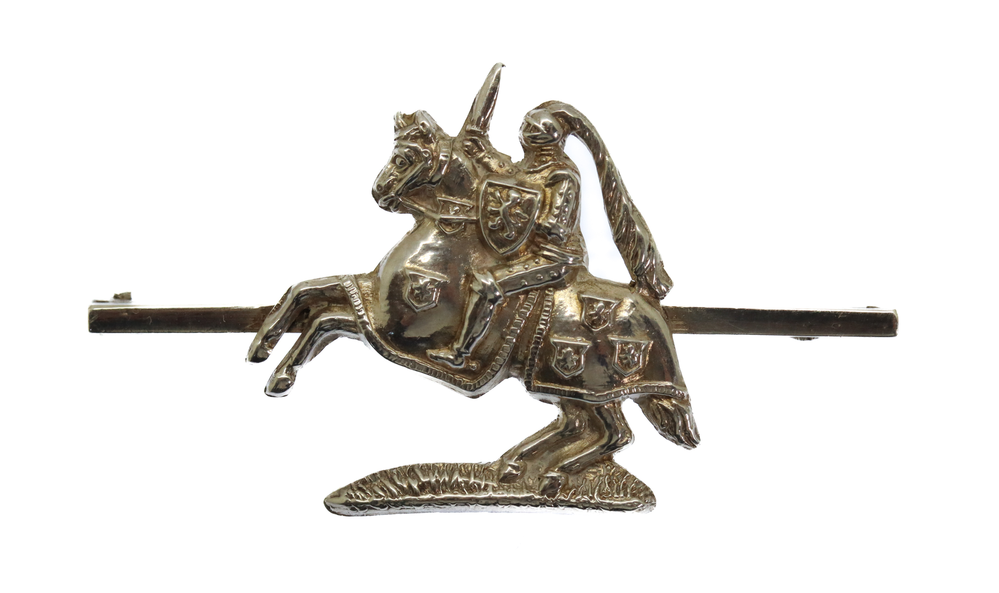 Fife & Forfar Yeomanry Sterling Silver Sweetheart Brooch