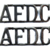 Pair of Air Force Department Constabulary (A.F.D.C.) Chrome Shoulder Titles