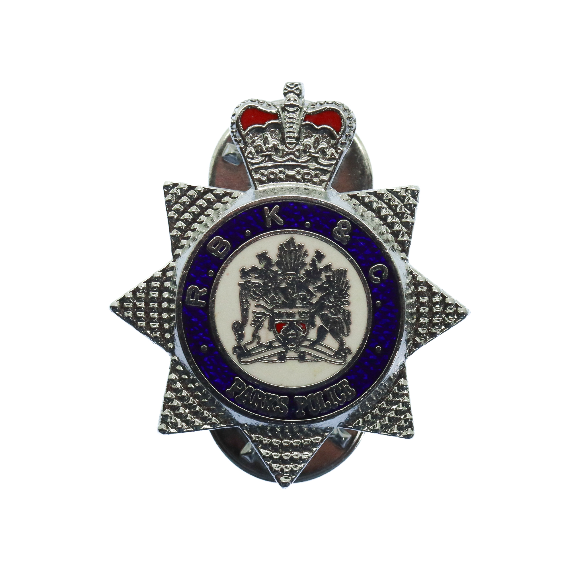 Royal Borough of Kensington & Chelsea Parks Police Enamelled Collar Badge - Queen's Crown