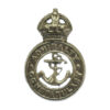 Admiralty Constabulary White Metal Collar Badge - King's Crown
