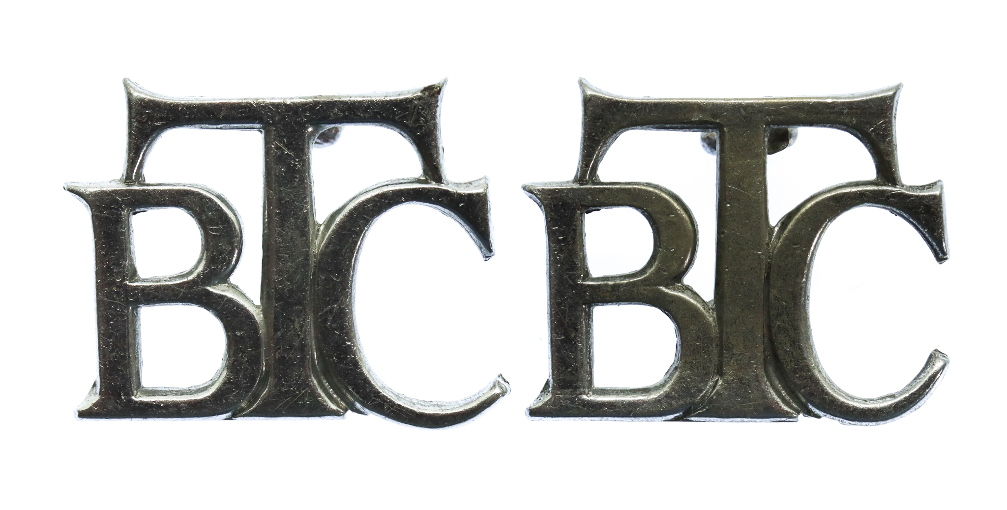 Pair of British Transport Commission (B.T.C.) Police Collar Badges