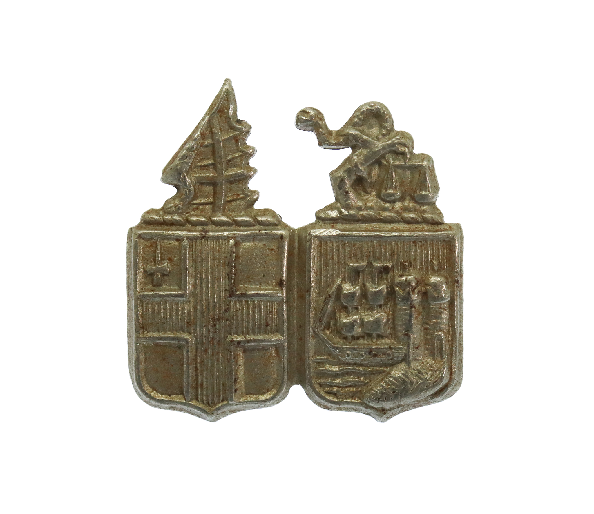 Great Western Railway Police White Metal Collar Badge