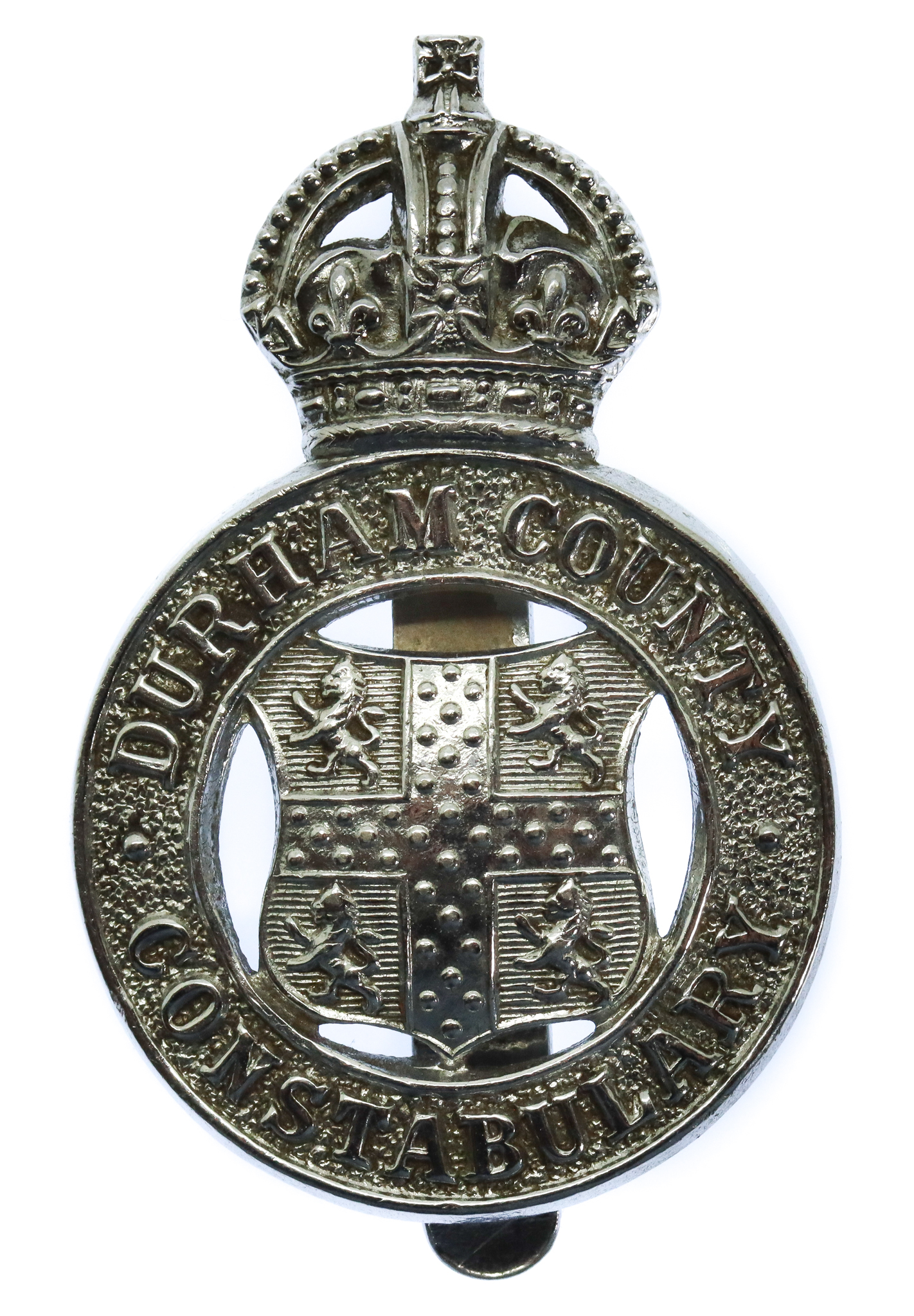 Durham County Constabulary Cap Badge - King's Crown