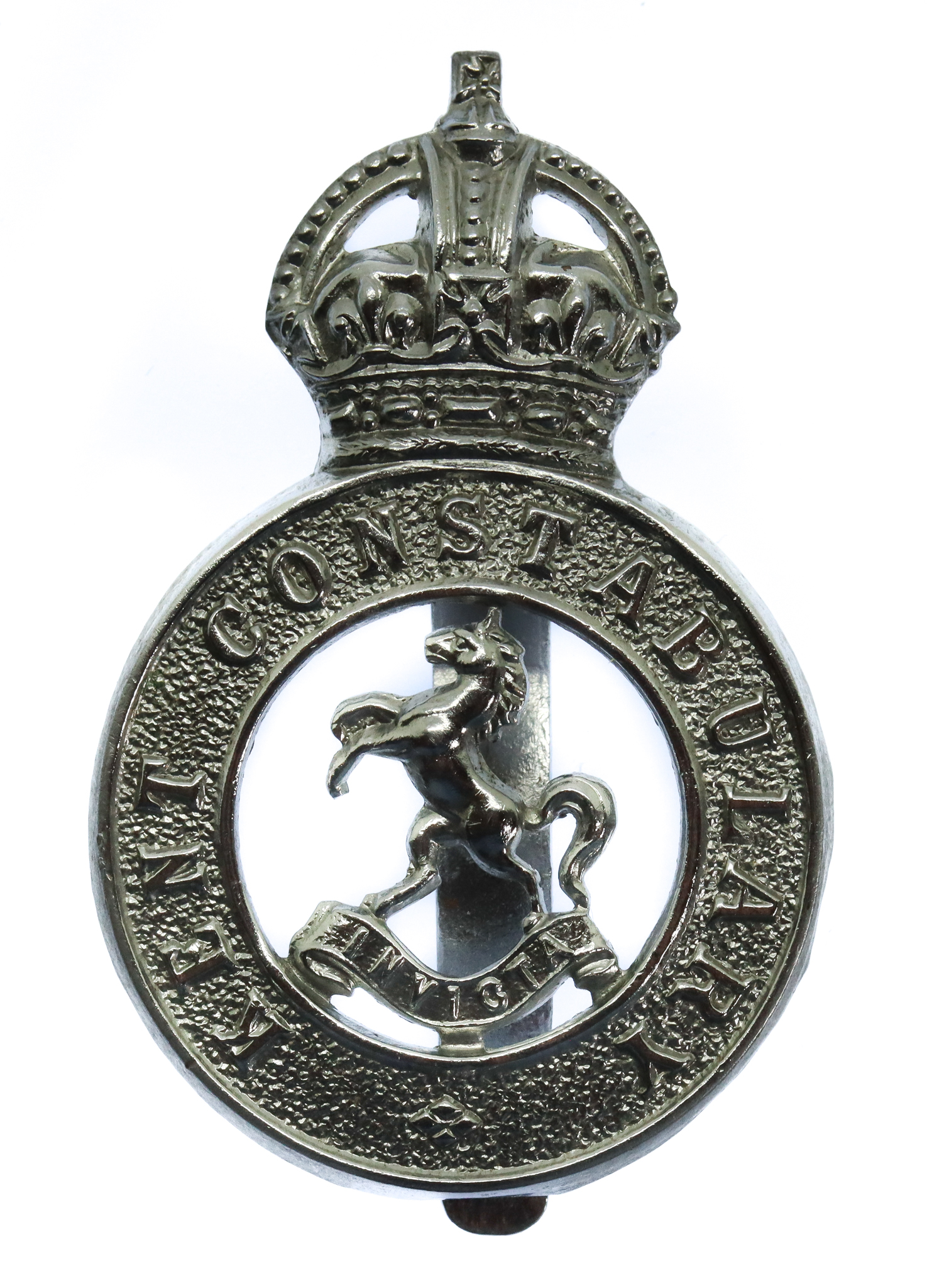 Kent Constabulary Cap Badge - King's Crown