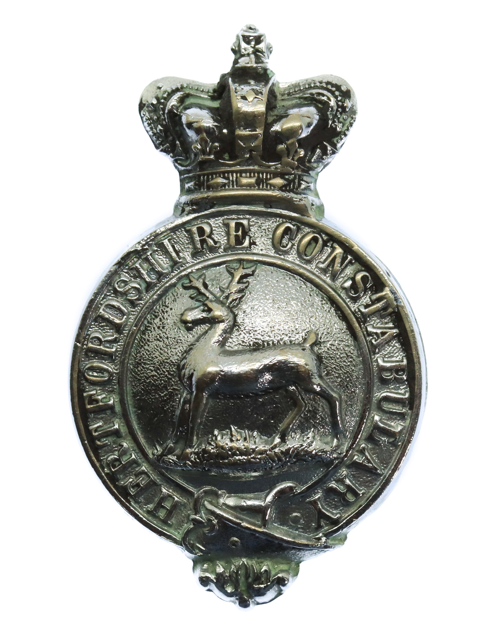 Hertfordshire Constabulary Chrome Cap Badge