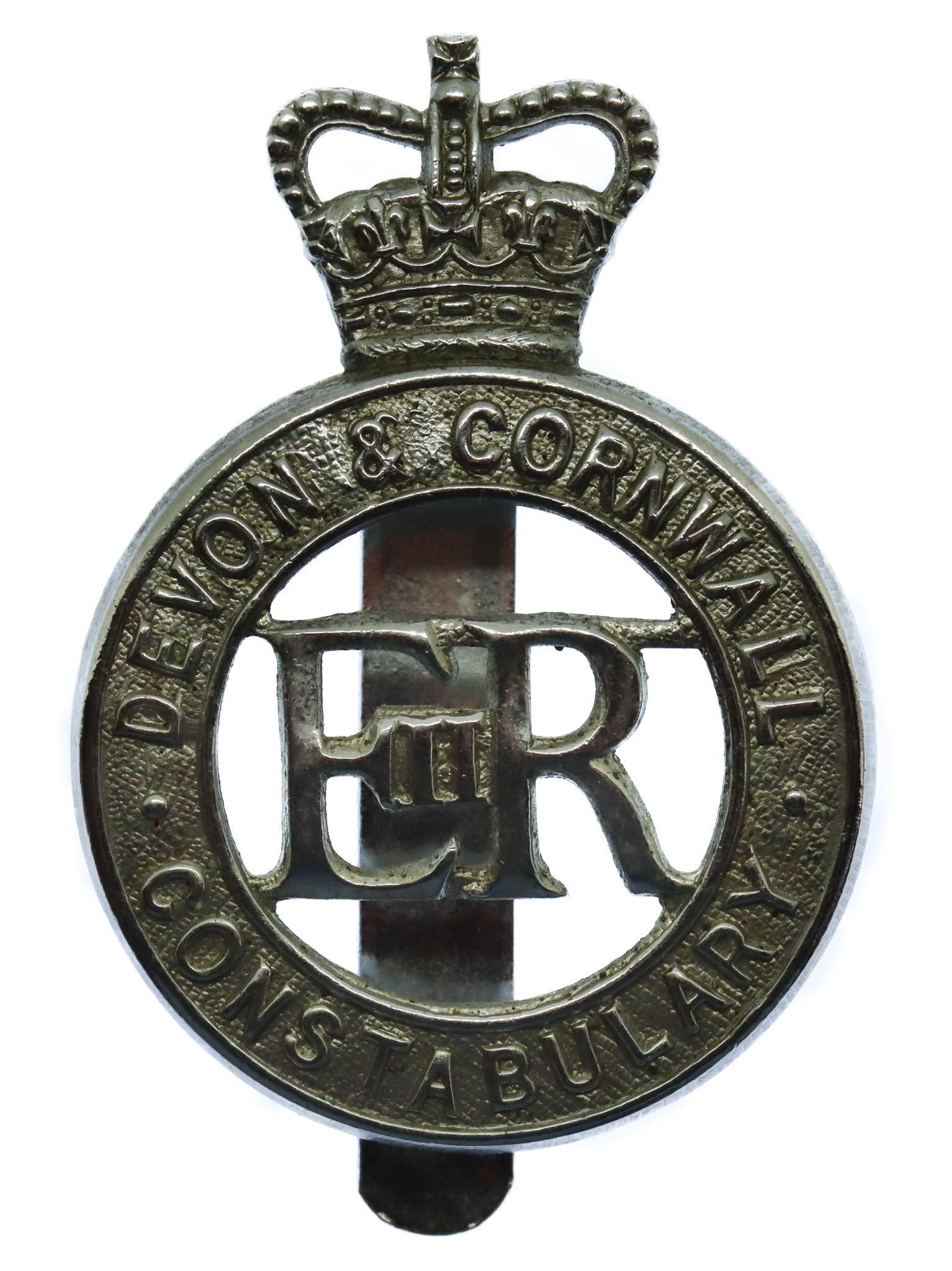 Devon & Cornwall Constabulary Cap Badge - Queen's Crown