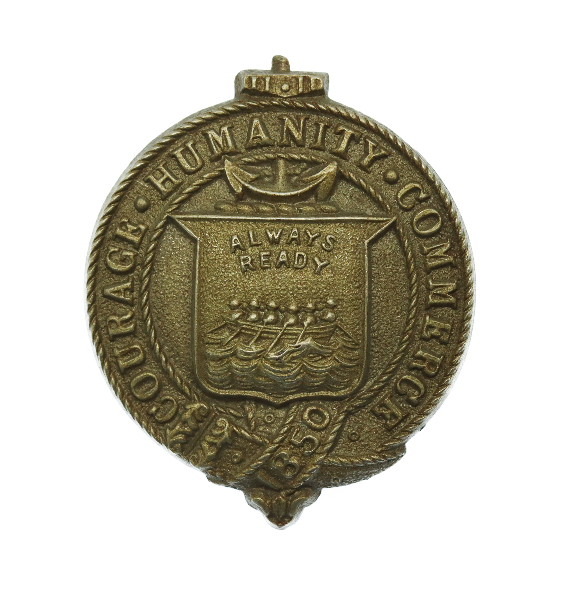 South Shields Police White Metal Collar Badge