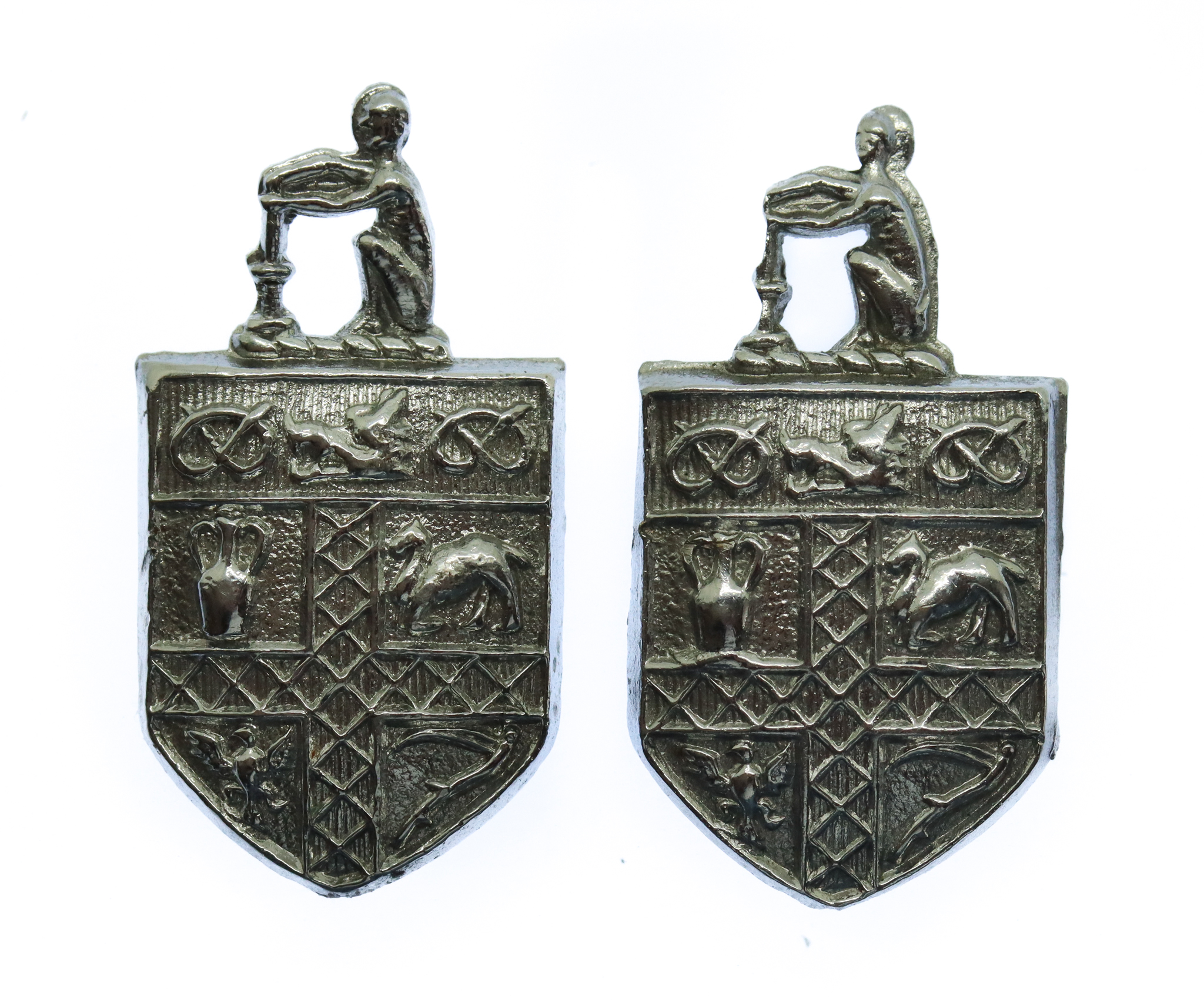 Pair of Stoke-0n-Trent City Police Collar Badges