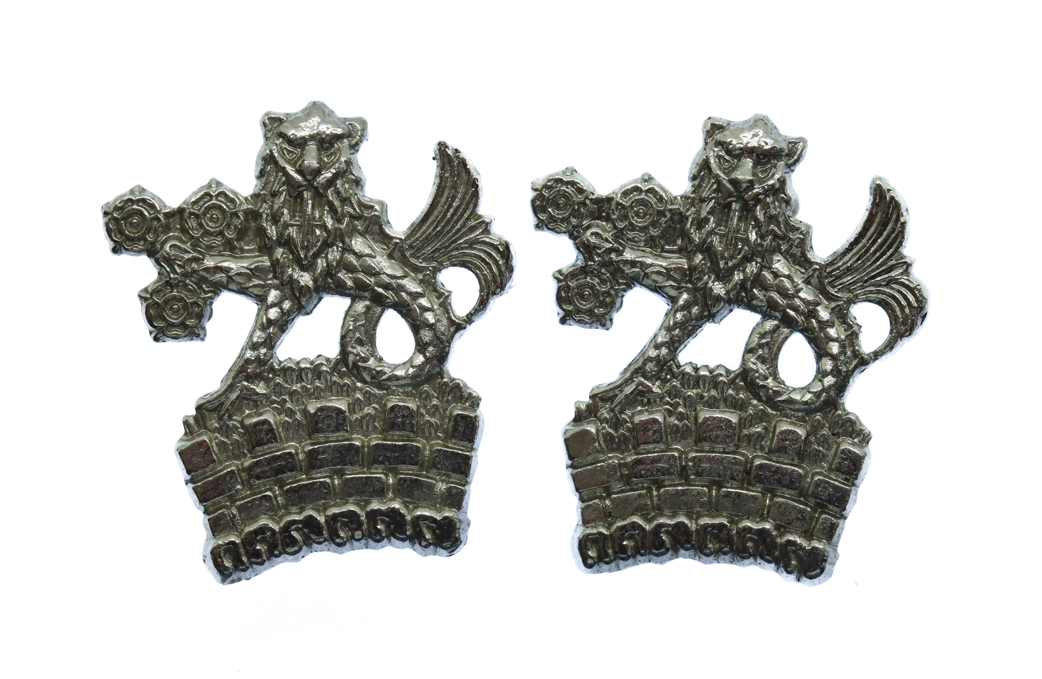 Pair of York & North East Yorkshire Police Collar Badges
