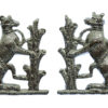Pair of Warwickshire Constabulary Collar Badges