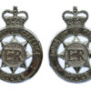 Pair of Ministry of Defence Police Collar Badges - Queen's Crown