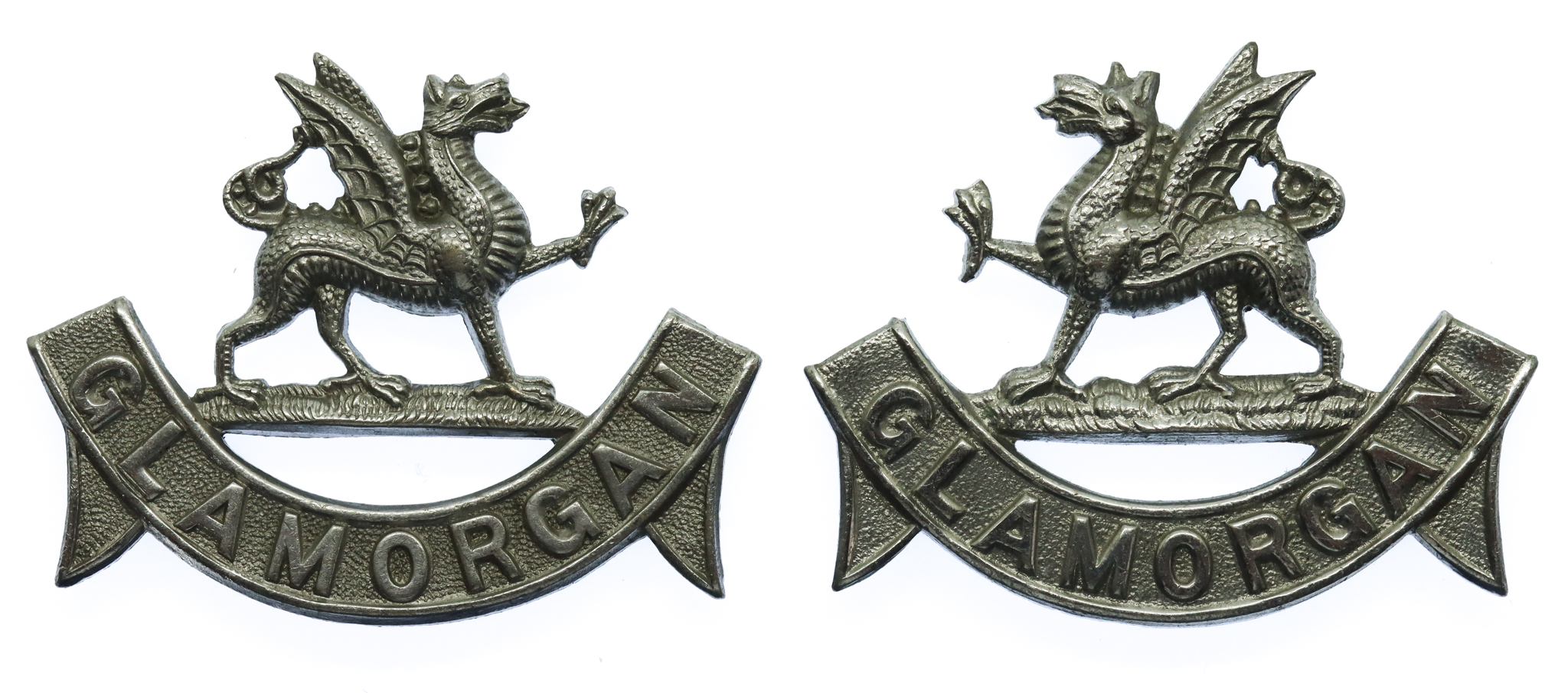 Pair of Glamorgan Constabulary Collar Badges