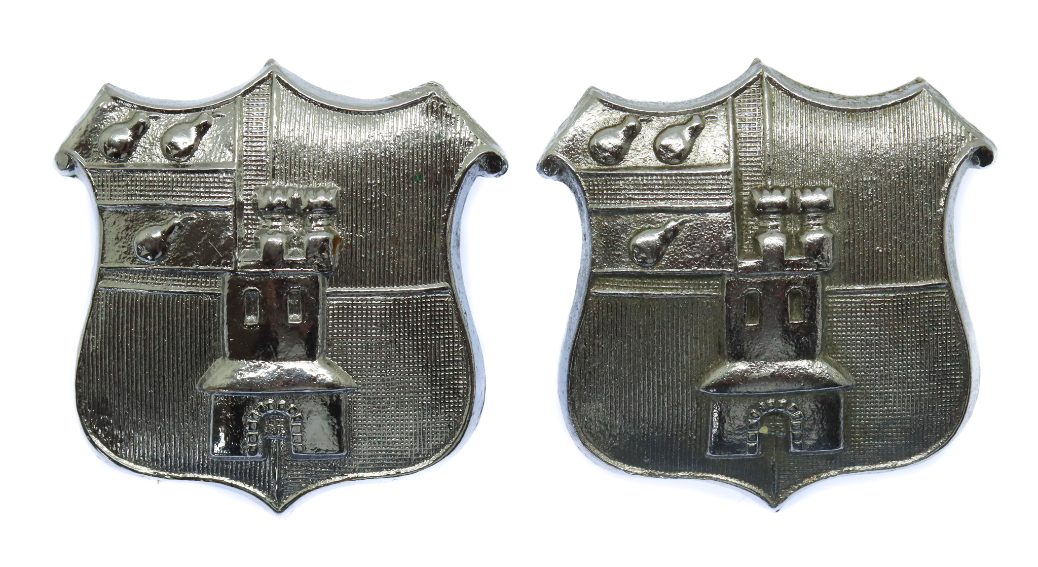 Pair of Worcester City Police Collar Badges