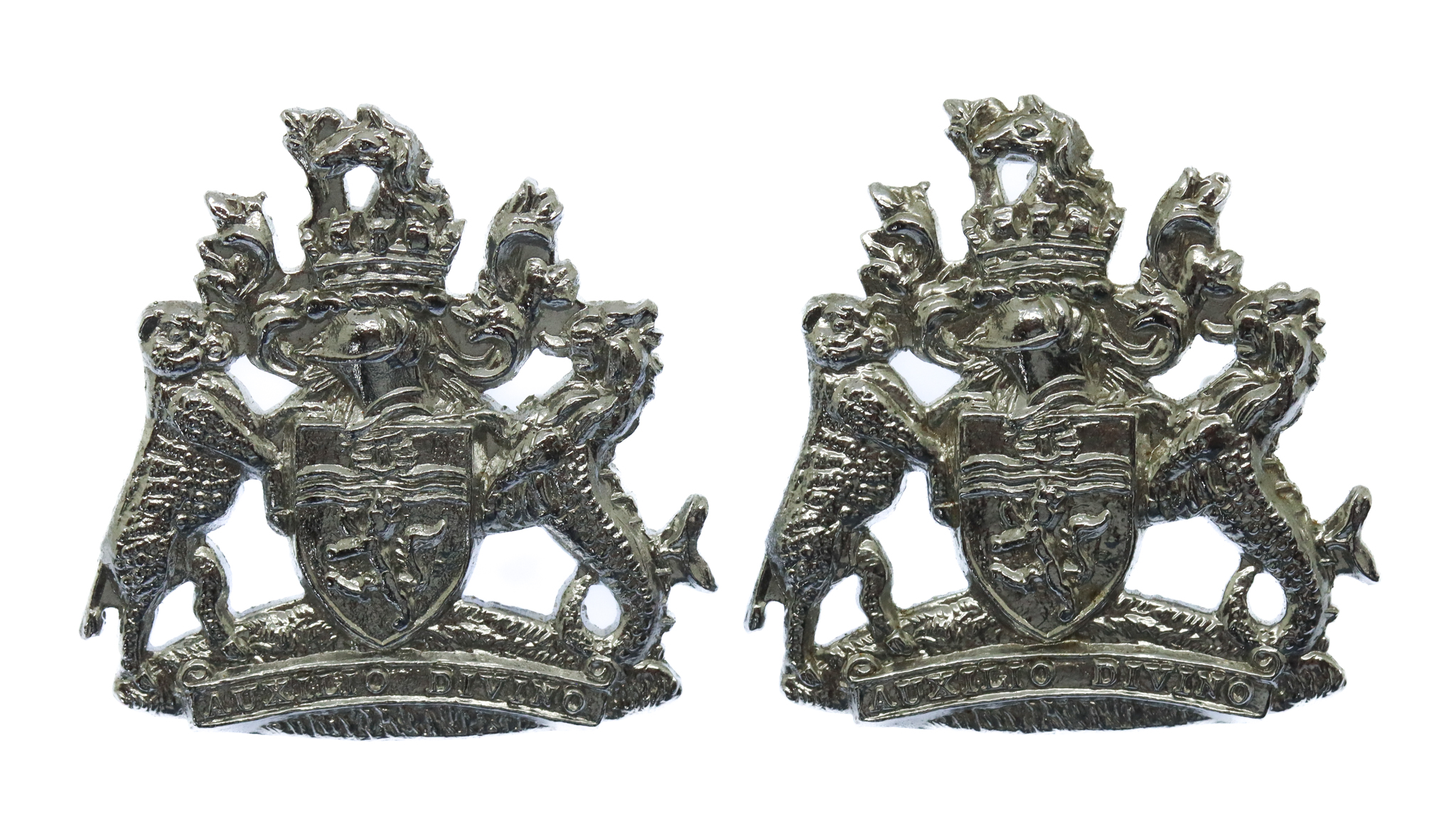 Pair of Devon & Exeter Joint Constabulary Collar Badges