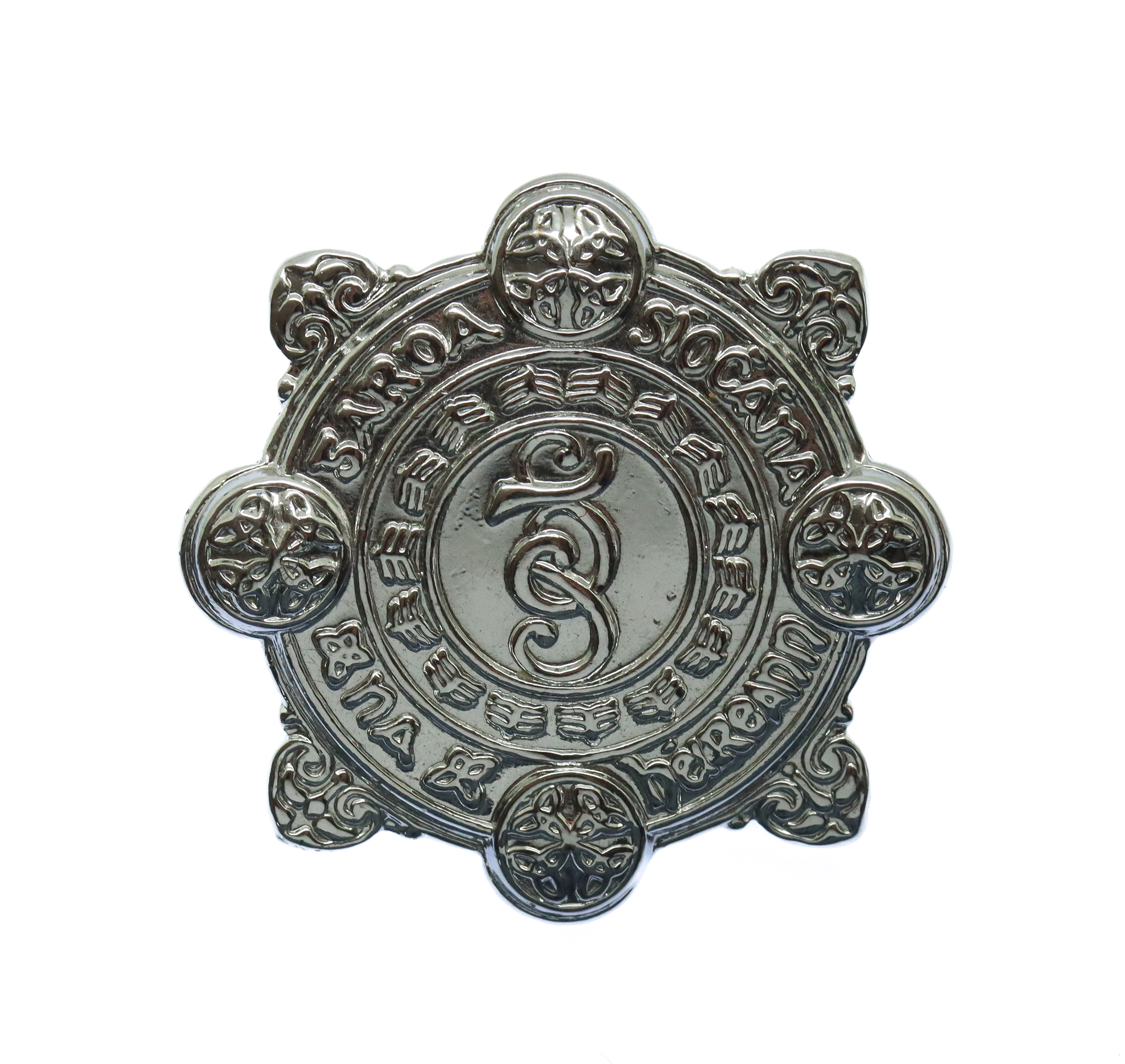Garda Siochana (Irish Police) Chrome Collar Badge