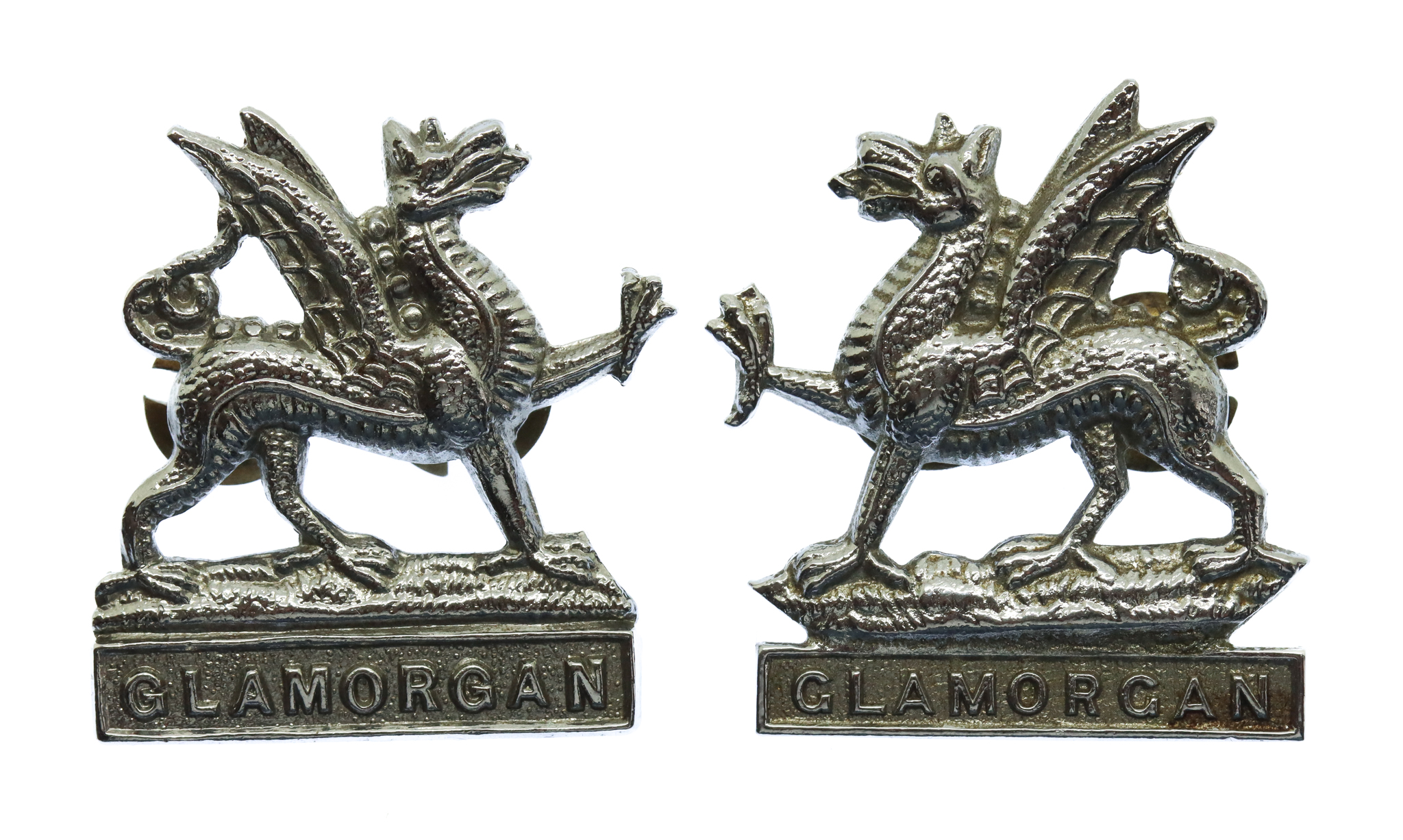 Pair of Glamorgan Constabulary Collar Badges
