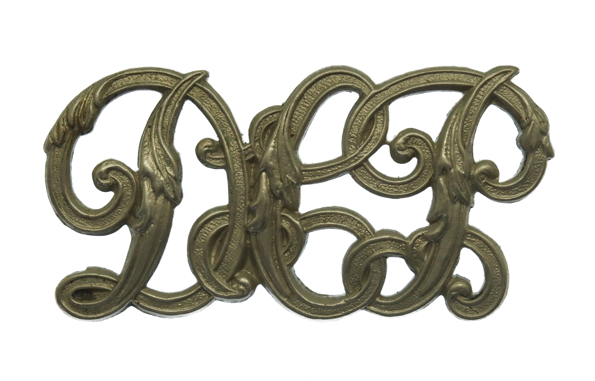 Dunfermline City Police (D.C.P.) White Metal Epaulette Badge 