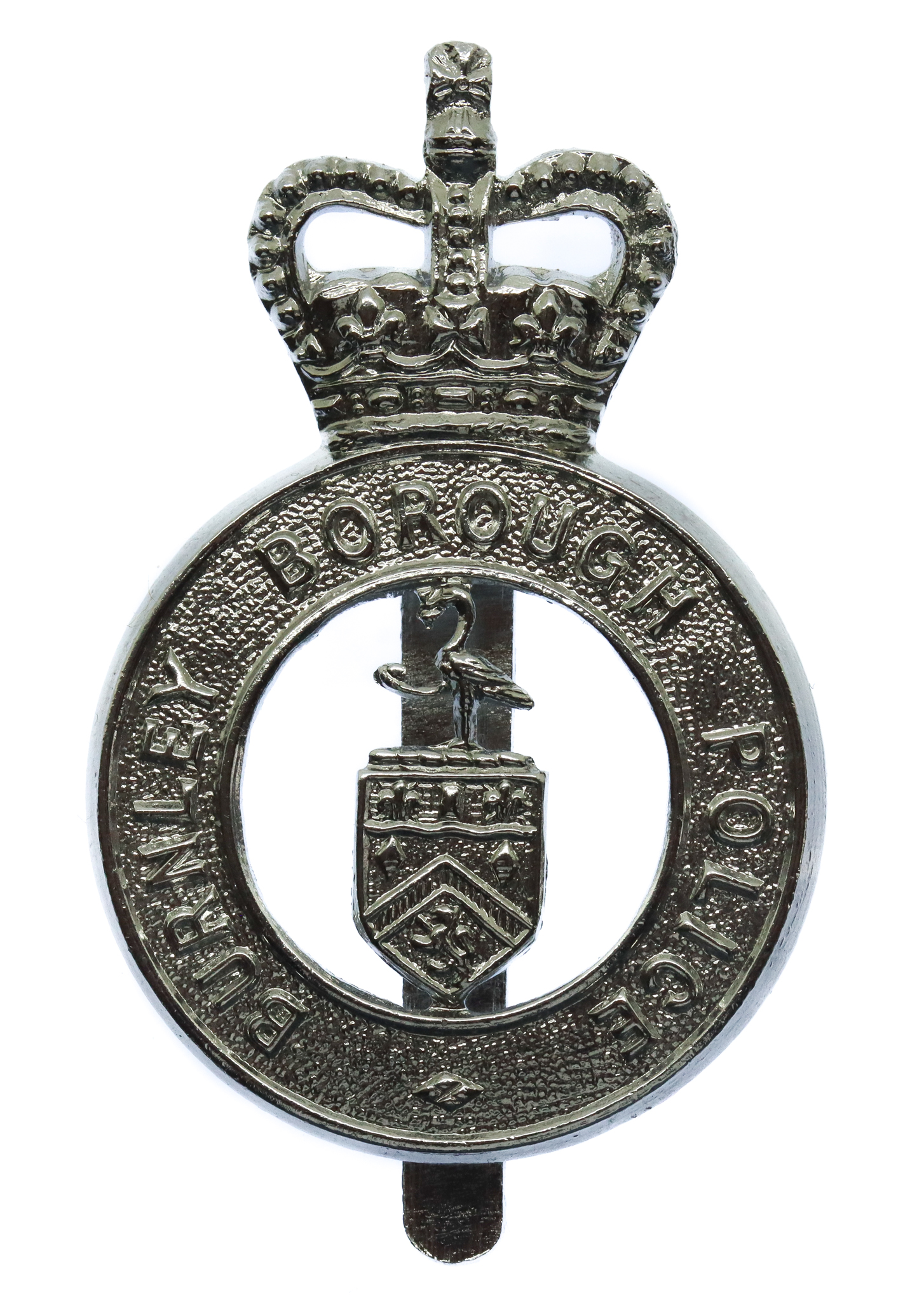 Burnley Borough Police Cap Badge - Queen's Crown