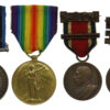 WW1 British War & Victory Medal Pair with Two London County Council King's Medals - Pte. J.H. Luck, Durham Light Infantry