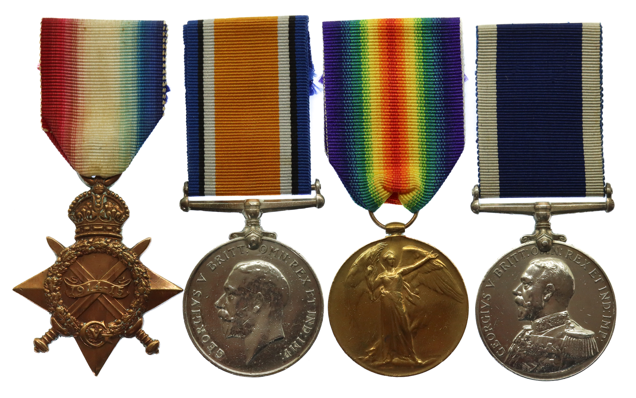 WW1 1914-15 Star Trio and Royal Navy Long Service & Good Conduct Medal Group of Four - Able Seaman F. Terrill, Royal Navy