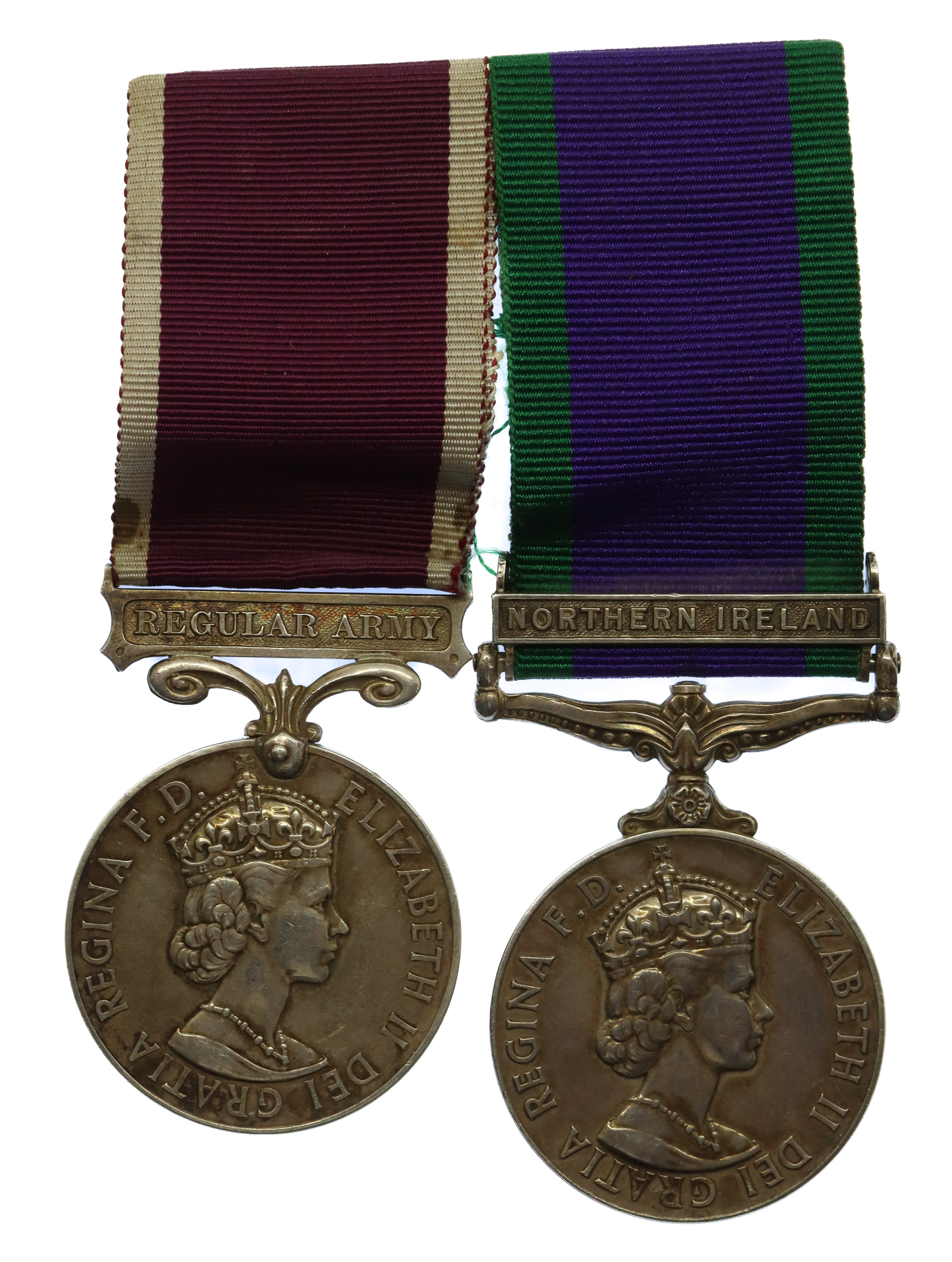 Campaign Service Medal (Clasp - Northern Ireland) and Long Service & Good Conduct Medal Pair - Cpl. J.V. Young, Royal Signals