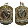 Pair of Queen's Royal Irish Hussars Anodised (Staybrite) Collar Badges